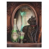 Tablou canvas pisica, Absinthe 19x25cm - Lisa Parker